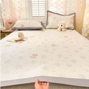 Ice Silk Cooling Bed Mat – Breathable Summer Sleep Pad with Pillowcase for All Ages